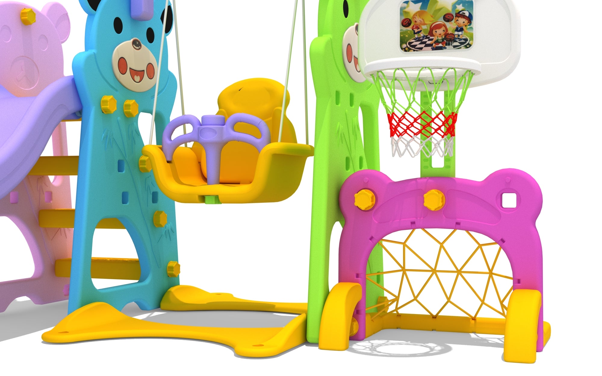 7 in1 Kids slide and swing multi sports play set