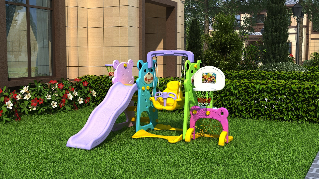 7 in1 Kids slide and swing multi sports play set