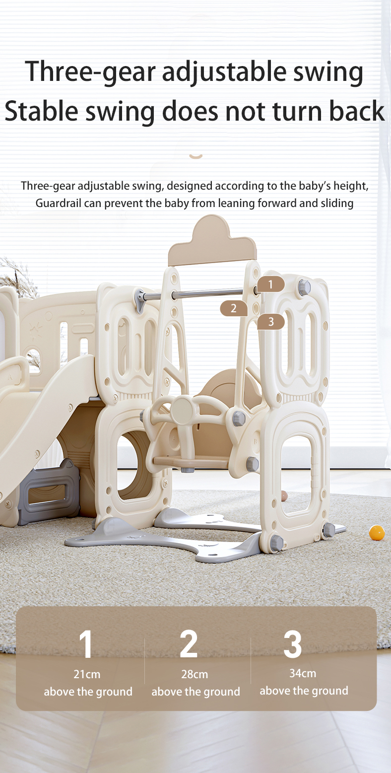 Multi activity kids swing and slide play set